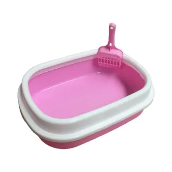 

Low-Side Semi-Closed Litter Box Litter Box Pet Supplies Quality Pet Litter Box Litter Box Low Side Protection Litter Box