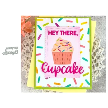 

JC Letters Metal Cutting Dies for Scrapbooking HEY THERE CUPCAKE Die Cut Card Make Stencil Craft Handmade Paper Mold Mould Model