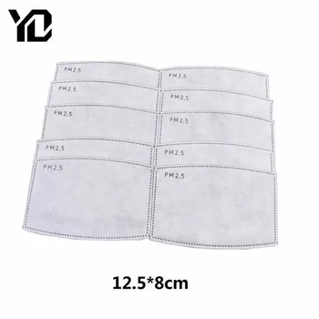 

10Pcs 5 Layers PM2.5 Filter Paper Anti Haze Mouth Mask Anti Dust Mouth Mask Filter Paper Anti Dust Air Mask Filter Insert