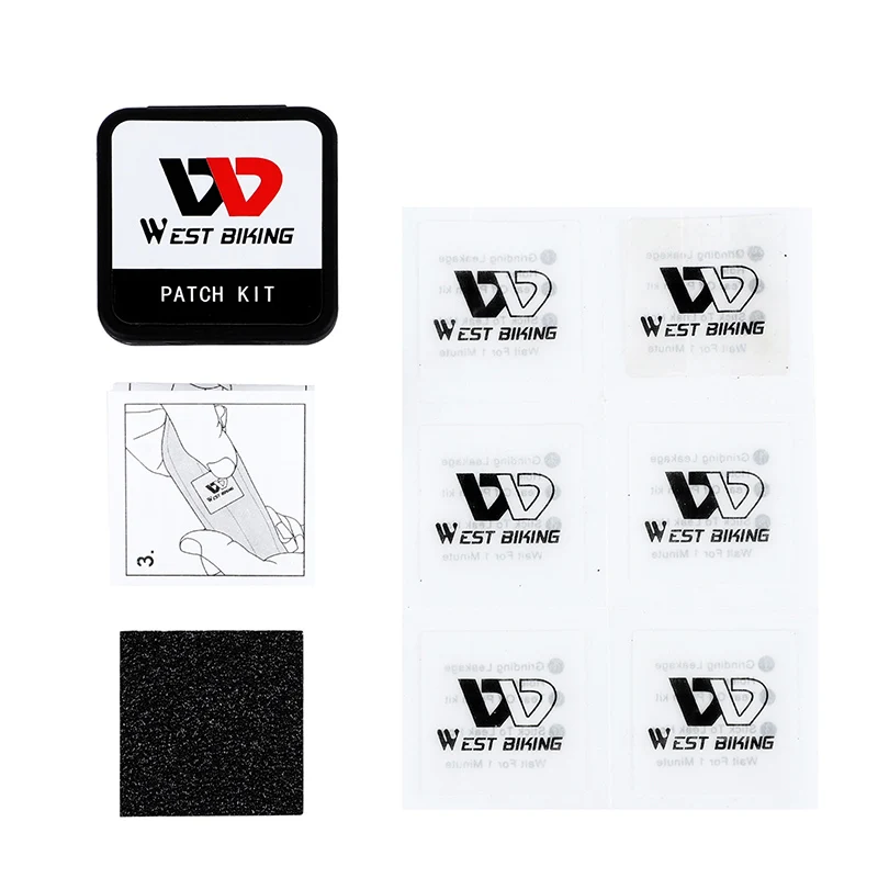 Patch Kit WEST BIKING велосипедная внутренняя шина патчи 6 шт./компл. быстрое высыхание без клея MTB шины для велосипеда и заплаток для шин инструменты для ремонта велосипеда аксессуары - Цвет: Patch Kit