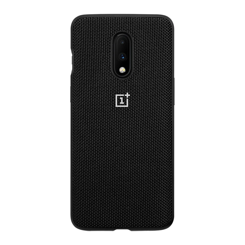 Оптовые цены(товар) Oneplus 7 Pro Чехол Oneplus 7 силиконовый чехол Официальный сток песчаник Karbon - Цвет: Bumper Nylon (Black)