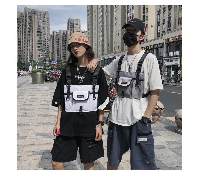 BD-7095, новая мода, мужской и женский нагрудный пакет, выпуклая форма, функция ветра, тактический жилет, сумка, пуленепробиваемый рюкзак