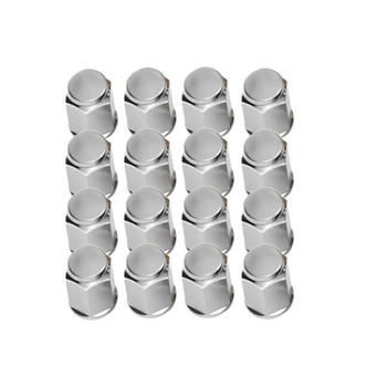 

20Pc 1/2-20 Chrome Bulge Lug Nuts Car Refit Nuts For Jeep Dainuo Cut Hex Nuts 20 Pack Nuts