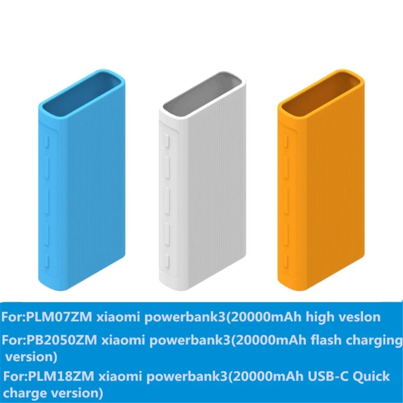 Funda de silicona para Xiaomi PLM07ZM/PB2050ZM/PLM18ZM, funda para batería externa, 20000mAh