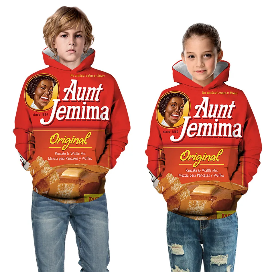 Children Kids Girls Boys Unisex Casual Aunt Jemina Takis Brand Sweatshirt Hoodie