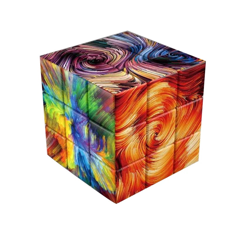 Новый дизайн 3x3x3 Cubo Magico коллекция без отверстия УФ печать на заказ магический куб