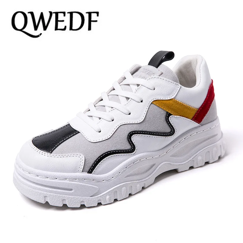 

2019 Bomlight Thick Sole Platform Sneakers Men Vulcanize Shoes Man Mixed Color Chunky Shoes Men Trainers Creepers Loafers X12-53