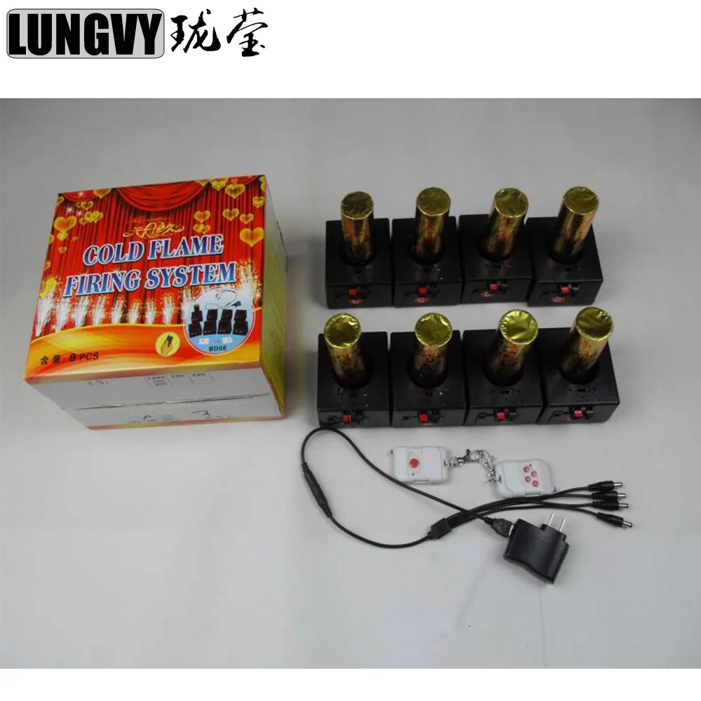 

Free Shipping BD08 Wireless Remote Control Cold Fireworks Firing System Wedding Machine