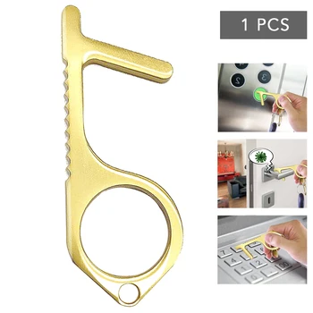 

Handhold Brass Keychain No Touch Tool for Infected Surfaces Handles and Buttons