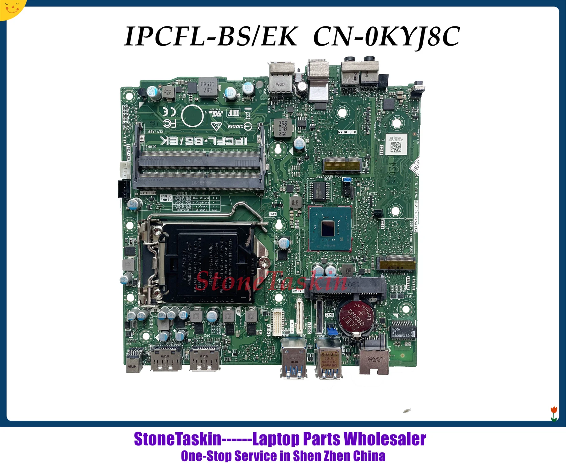 StoneTaskin High quality IPCFL-BS/EK CN-0KYJ8C For DELL Optiplex 7060 Desktop Motherboard LGA1151 DDR4 RAM 100% Tested