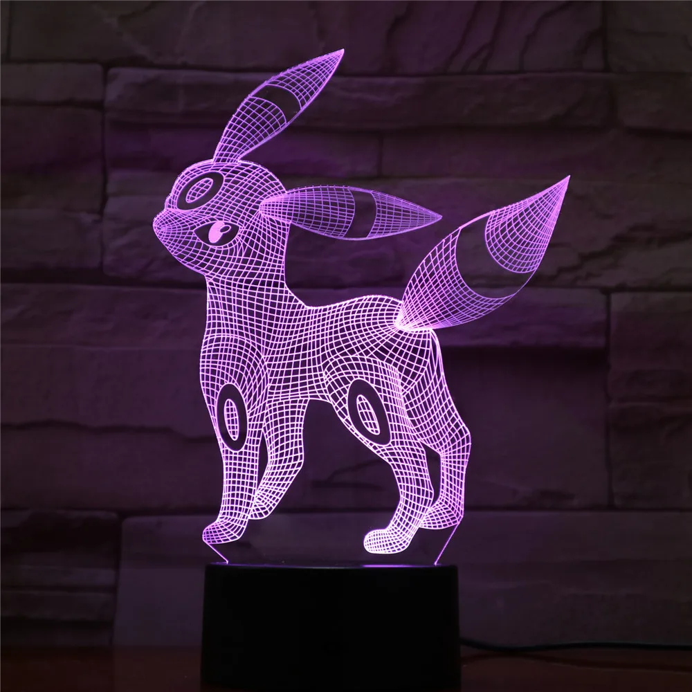 Pokemon Eevee Anime Figure 3D LED Night Light Flareon Glaceon Sylveon  Jolteon Espeon Umbreon Figurine Bedroom Decor Lamp Gifts - AliExpress