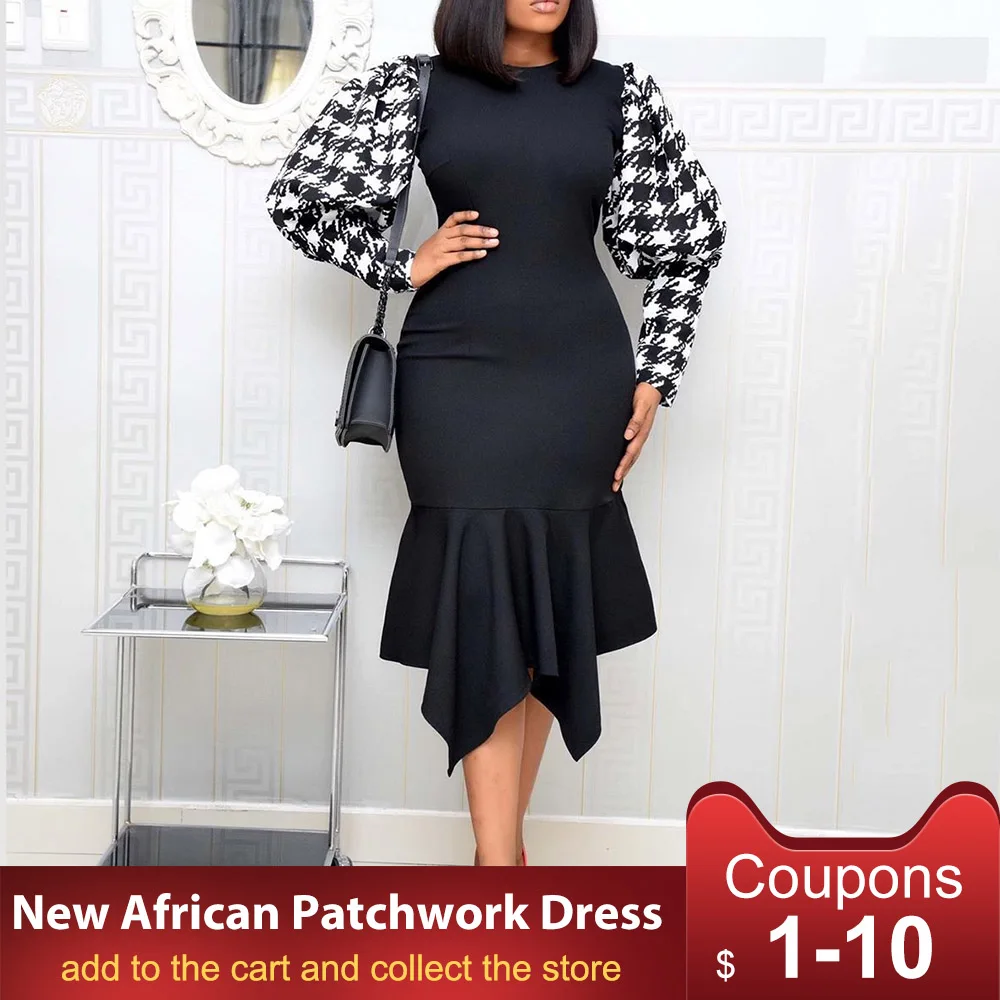 black midi work dress