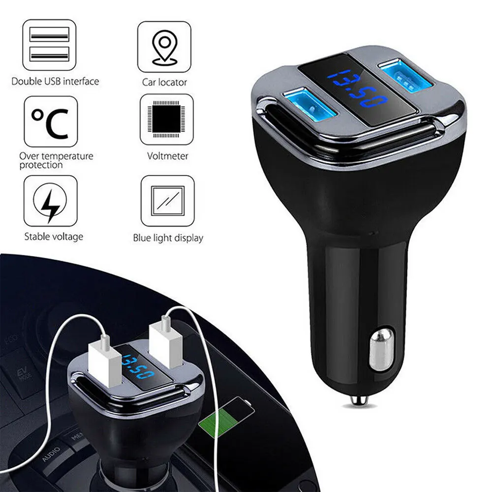 Vehemo 12-24 В адаптер для зарядки USB зарядное устройство вольтметр gps автомобильное зарядное устройство переносной навигатор интеллектуальная адаптивная