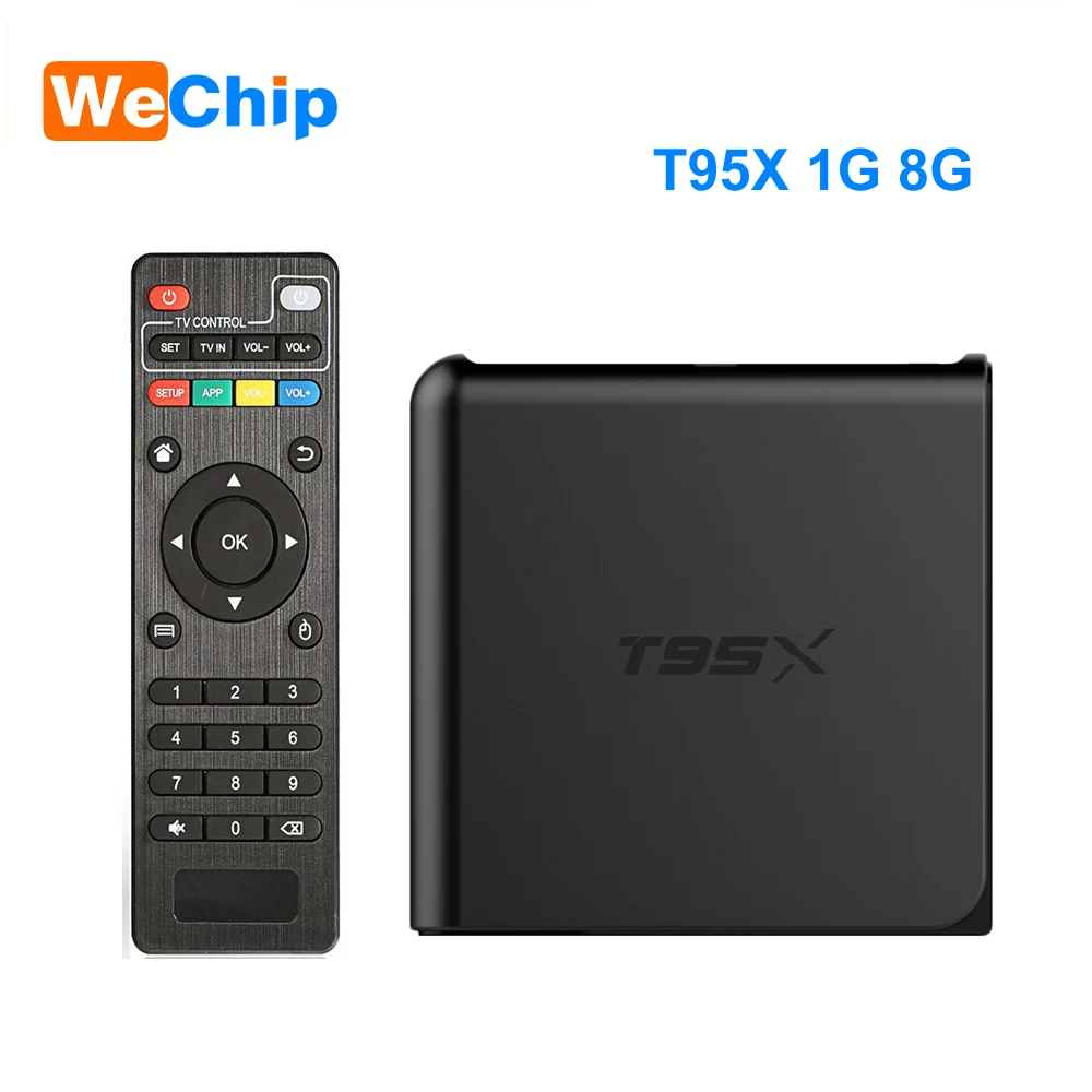 

T95X Android 6.0 TV Box S905X Quad Core 2.4G Wifi 1G 8G Memory 100LAN H.265 Smart android tv Box