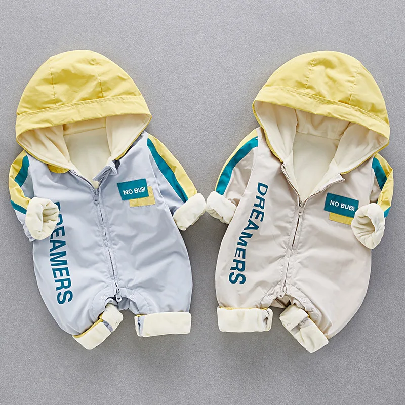 

Newborn Baby Hooded Romper Baby Boys Girls Soft Warm Winter Long Sleeve Animal Jumpsuit Cute Clothing For 3-12m