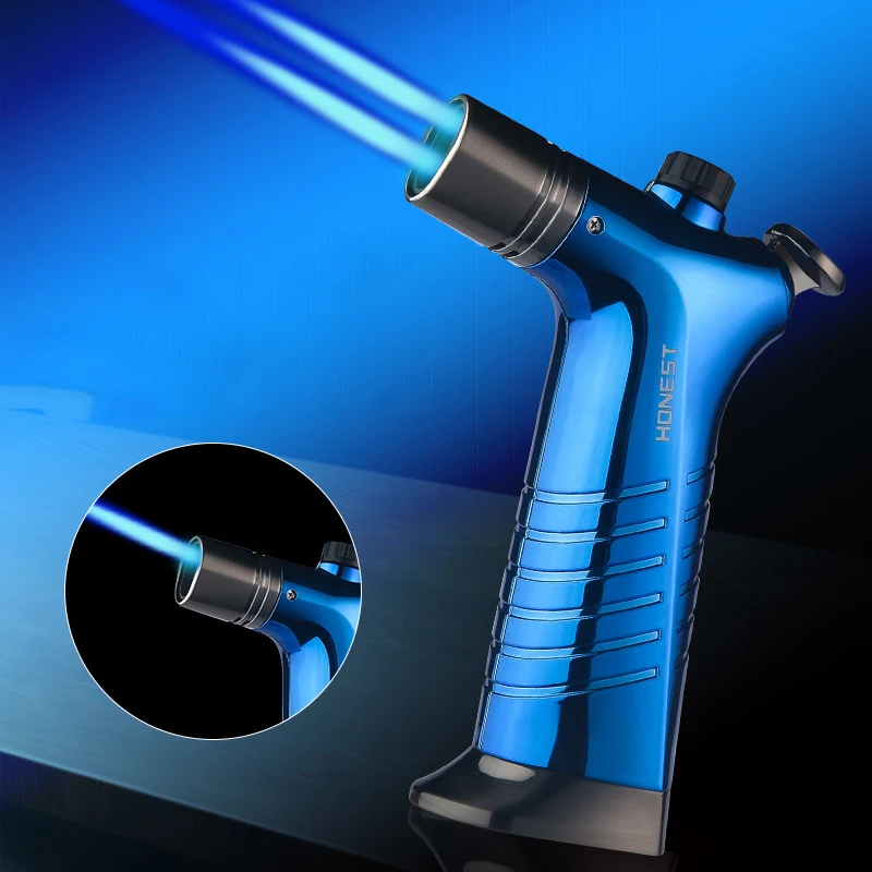 

Оптовая продажа металлических ветрозащитных двух турбо газовых зажигалок для кухни барбекю кулинарные свечи ювелирные изделия сварочные сигареты зажигалки гаджеты для мужчин