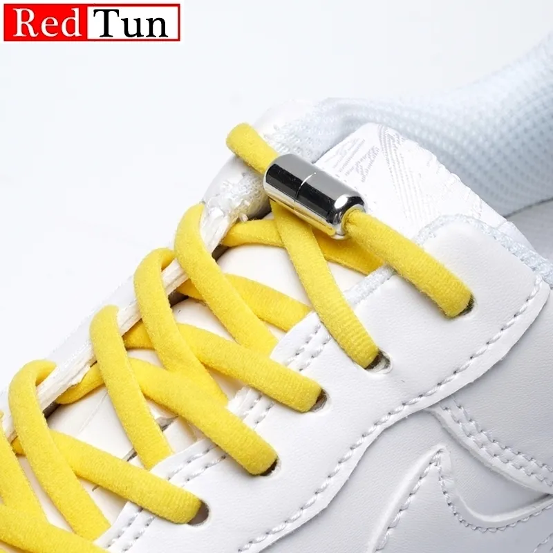 1 pair No Tie Elastic lock laces Shoe laces for kids adult w/ metal connectors 