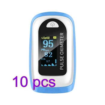 

10pcs Portable Finger Pulse Oximeter Medical Dlood Oxygen Heart Rate Saturation Meter OLED Oximetro de dedo Saturometro Monitor
