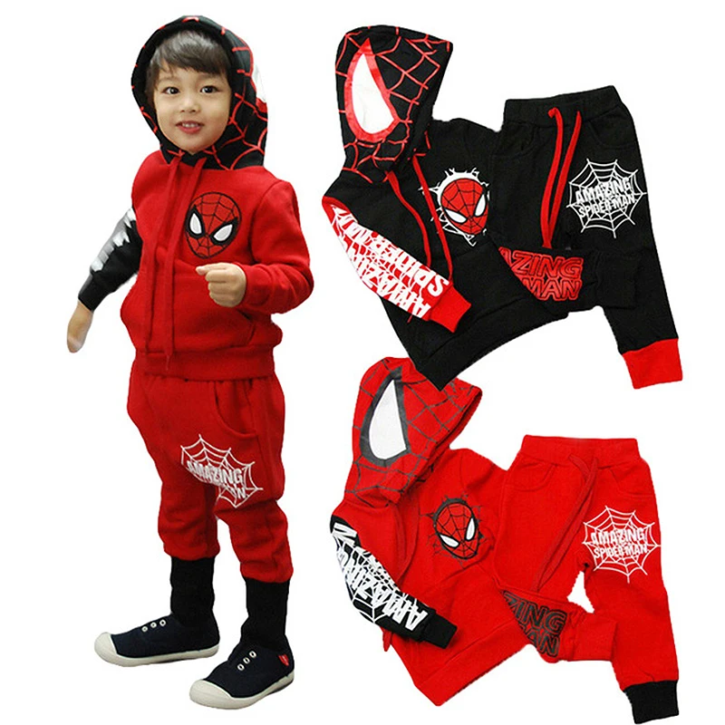 Г. Осенне-зимние комплекты одежды для маленьких мальчиков костюм Человека-паука детская одежда для девочек, комплект одежды Одежда для детей от 2 до 6 лет