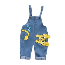 Vêtements de printemps pour bébés filles et garçons, pantalons à bretelles avec dessin animé, tenue de Sport décontractée, nouvelle collection automne