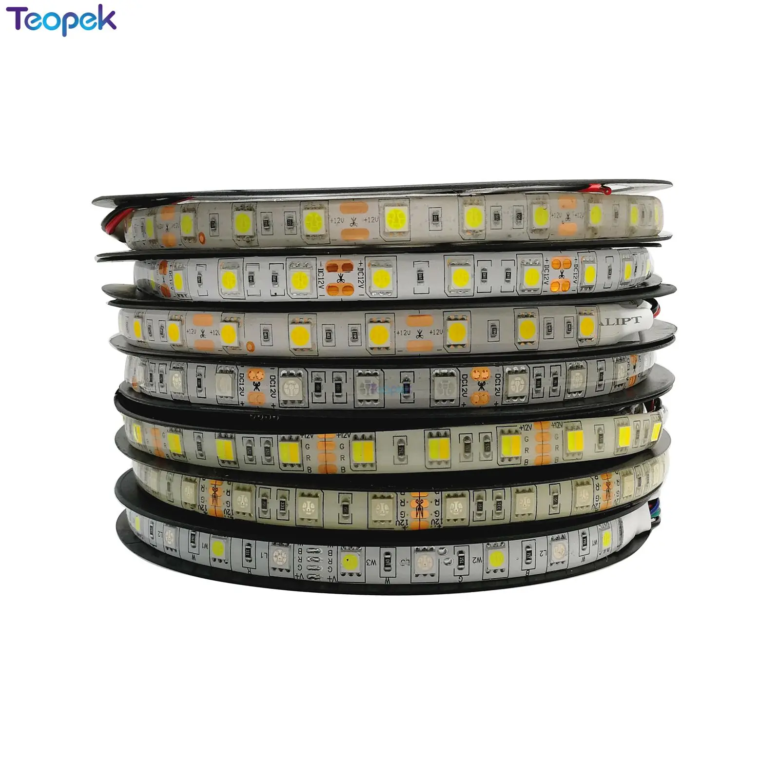 LED Strip 5050 60 LEDs/m Flexible Home Decoration Lighting LED Tape RGB RGBW RGB CCT White/Warm White/Blue/Green/Red 5m/lot 12V