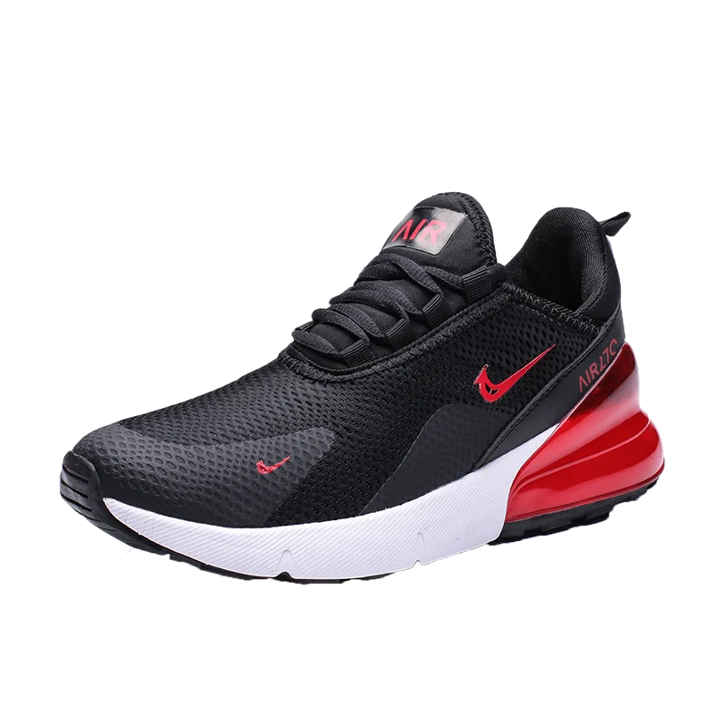 Брендовая новая спортивная обувь для мужчин с воздушной подушкой и сеткой, дышащая, износостойкая, хит, спортивная обувь для фитнеса и тренировок, мужские кроссовки - Цвет: black red