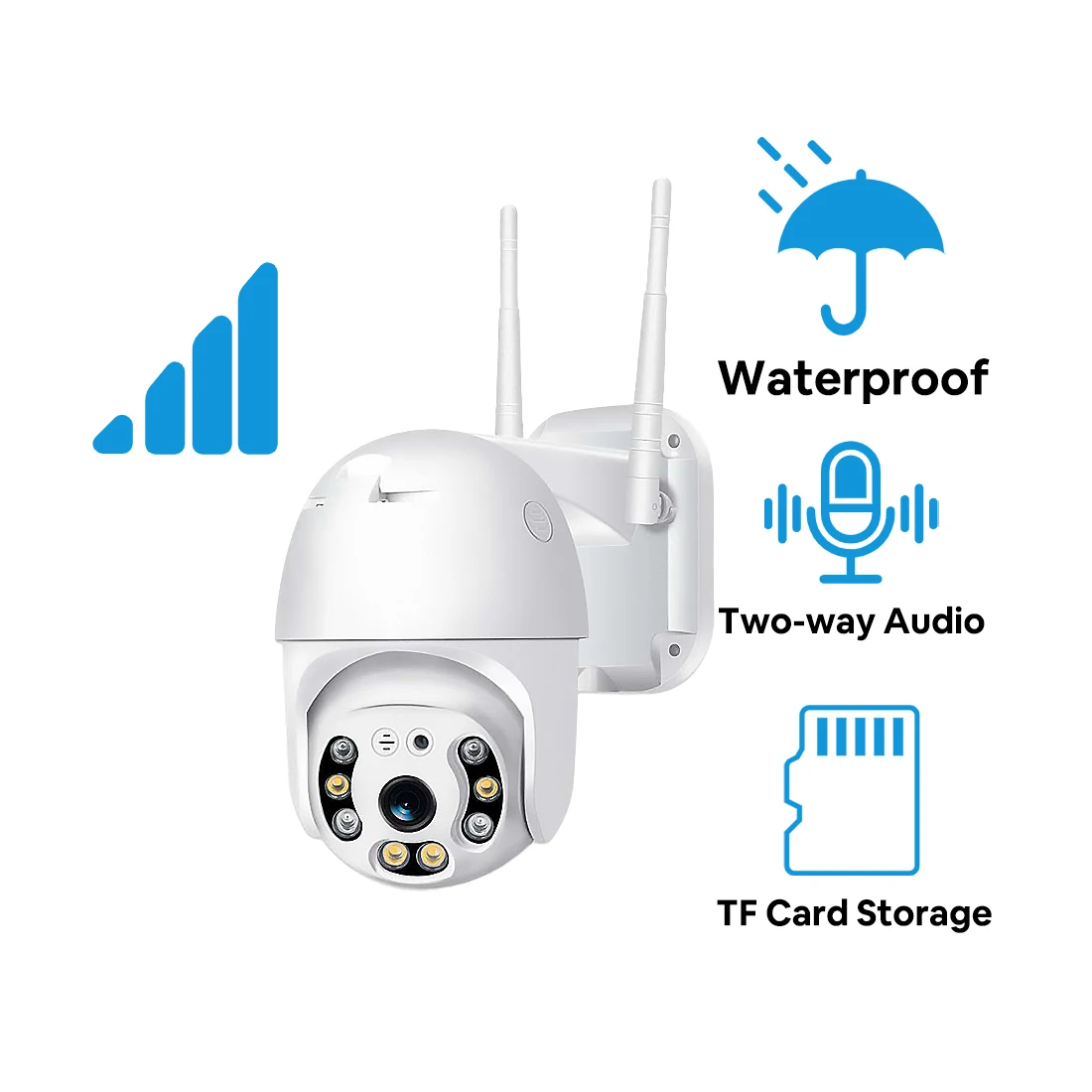 SECUEYE 1080P Dome IP Camera WiFi Pan/Tilt 5X Zoom Automatic Tracking Color Night Vision 2-Way Audio IP65 Weatherproof SD Card Recording Optical Zoom SECUEYE 1080P Dome IP Camera WiFi Pan/Tilt 5X Zoom Automatic Tracking Color Night Vision 2-Way Audio IP65 Weatherproof SD Card Recording Optical Zoom