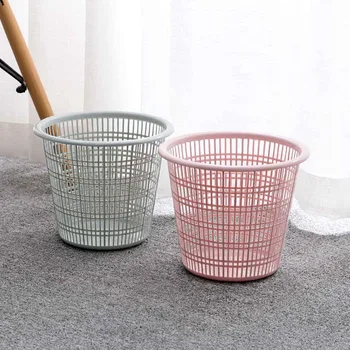 

Small Trash Can Hollow Trash Bin Paper Basket Garbage Storage Can Kitchen Living Room Office Dustbin Without Lid Garbage Bin