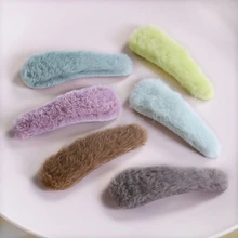 Korean Winter Fluffy Plush BB Hair Clip Women Styling Water Drop Snap Barrettes