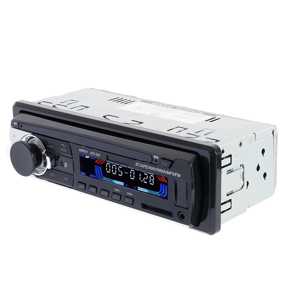 12 В Bluetooth автомагнитолы Авто Стерео FM Aux-IN входной приемник SD USB JSD-520 In-dash 1 din пульт дистанционного управления MP3 мультимедийный плеер