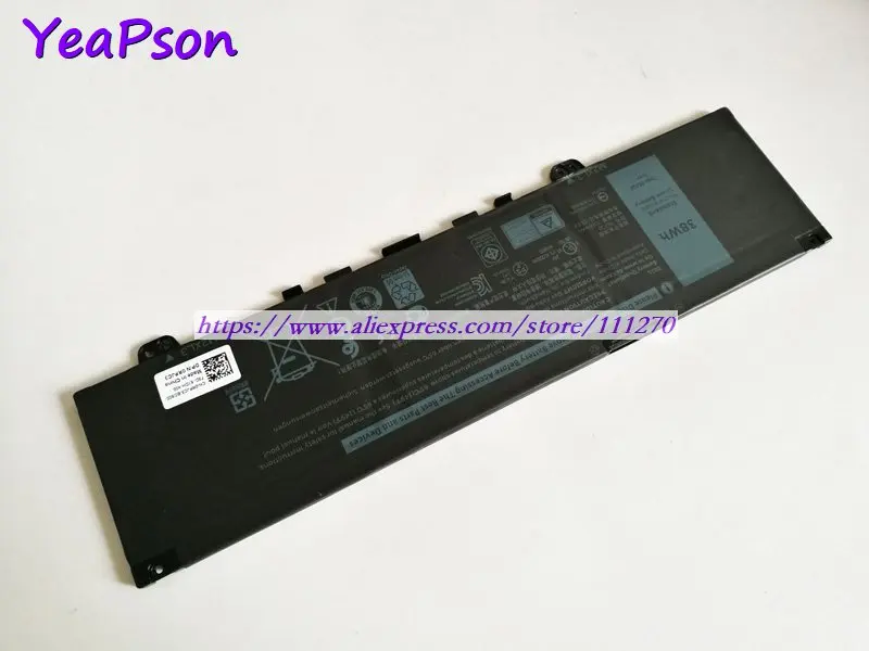 Аккумулятор Yeapson F62G0 для ноутбука Dell Inspiron 13 11 4 5370 7370 Vostro 7373 5000 CHA01 RPJC3 в 38
