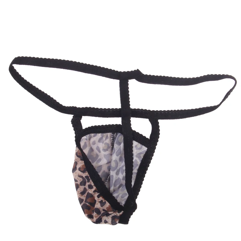 Mens Mesh Thong Sexy Underwear Bulge Pouch T-back  Bikini G-String String Briefs For Sex 