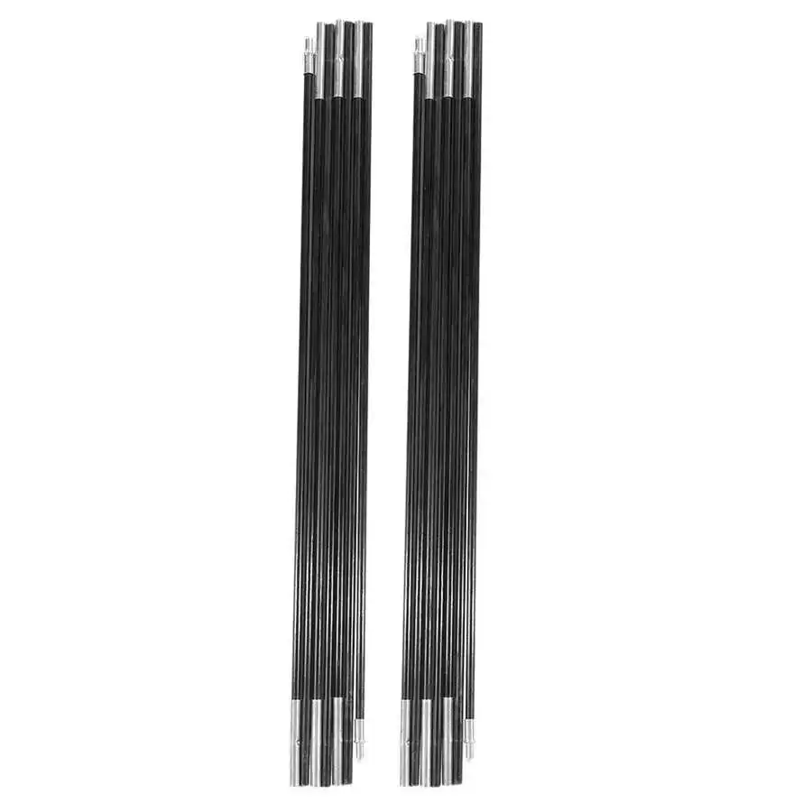 Camping Tent Accessories 330/340/396cm 7mm Tent Pole Fiber Rod Tent Support Double Pole Foldable Backpacking For Outdoor Camping Hiking Traveling
