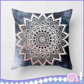 

Mandala Style Cushion Cover Datura Polyester Peach Skin Bohemian Throw Pillow Geometric Cushion Home Decorative Pillow Case