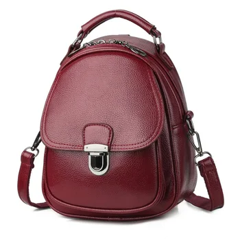 

The New Soft PU Three-purpose Mini Backpack for Women Fashion Backpack Designers Brand Shoulder Bag for Teenage Girls