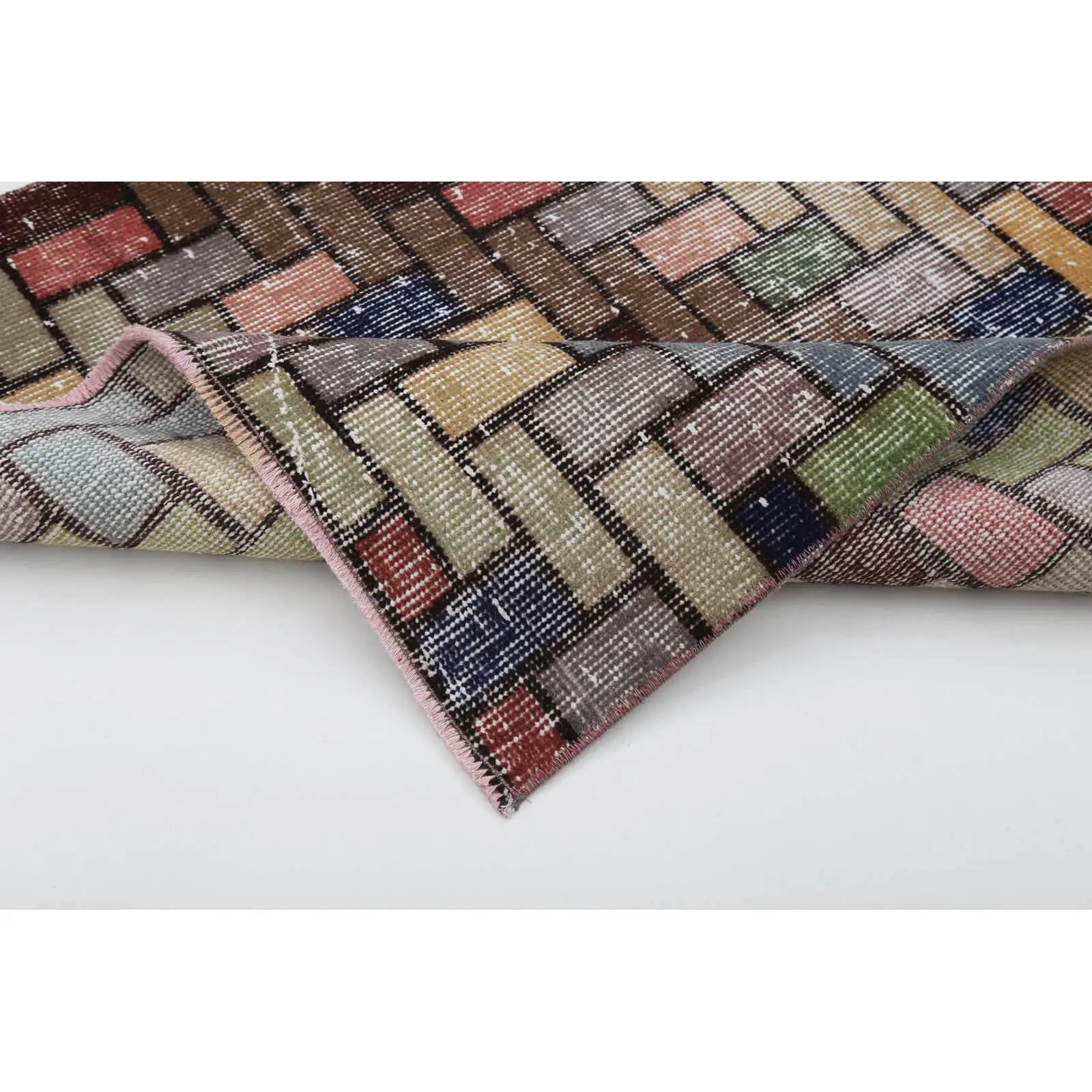 US $340.00 83x185 Cm Multicolor Handmade Bohemian Rug3x6 Ft