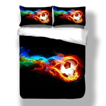 

3D Printed Kung Fu Football series bedding set 100% Polyester Home duvet cover set full size bedroom 3 pcs be827