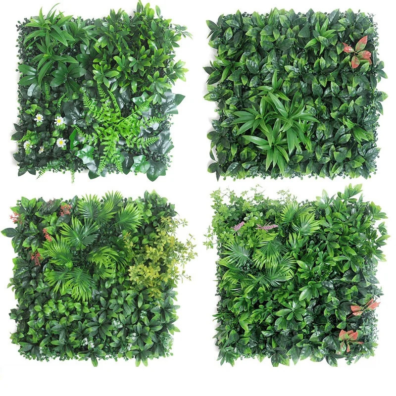 50x50cm New Style Green Fake Plant Wall Indoor Jungle Decoration Plastic Artificial Plants Decor