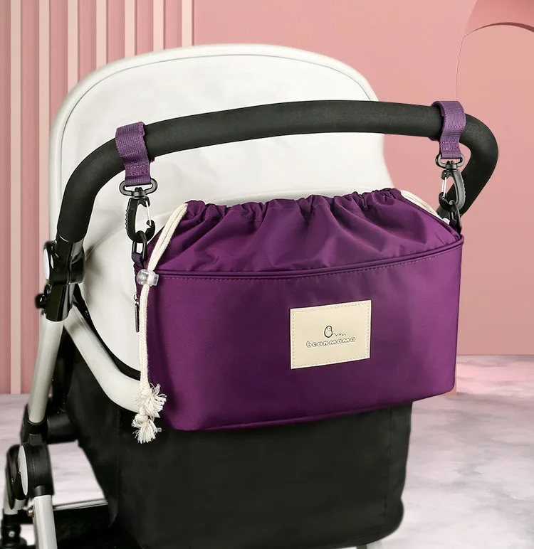 

Baby Stroller Bag Solid Waterproof Bottle Diaper Storage Bag Cart Storage Bag Organizer With Drawstring Design Carriage BagZL626