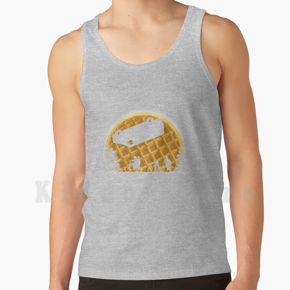 thumbnail image 1 of Camiseta sin mangas Stranger Moon Chaleco 100 % algodón Años 80 Moon Waffles Netflix Hawkins Upside Down Eleven Demogorgon Things Años 80, 1 of 5