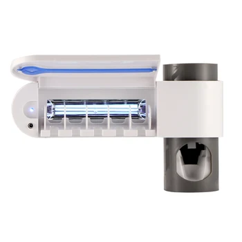 

Antibacterial Ultraviolet Toothbrush Holder Sterilizer Automatic Toothpaste Dispenser Squeezer Bathroom Accessories Set UV light