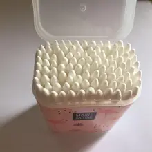 Rosalind 100 шт Прочный Микро одноразовый косметический ватный тампон двухсторонний ватный тампон для санитарно-гигиенических хлопковых палочек для макияжа ушей