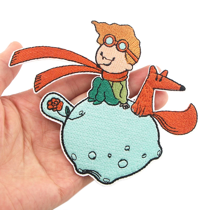 

K1094 Le Petit Prince Embroidered Patches Iron on Sewing for hat bag shoes Applique embroideried accessories for DIY Patchworks