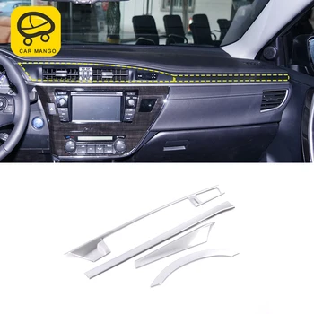 

CarManGo for Toyota Corolla 2014-2018 Car Center Console Dashboard Chrome Pad Frame Sticker Cover Trim Interior Accessories