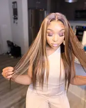 4 27 peluca Ombre hueso recto peluca con malla frontal 13x4 13x6x1 marrón encaje de colores frente pelucas de cabello humano cierre 4x4 peluca 180%