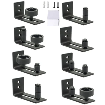 

Barn Door Rail Non-Scratching Wheel Barn Door Adjustable Wall-Mounted Roller Support Rail