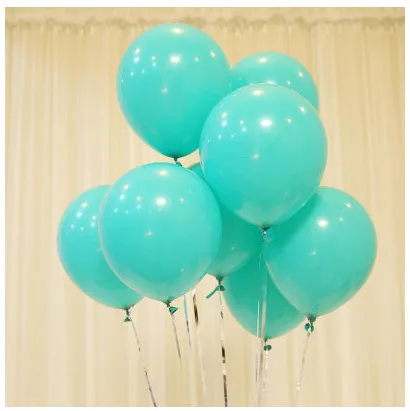 300 шт 10 дюймов 2,2 г утолщенный латексный шар надувной гелиевый воздушный шар с днем рождения вечерние свадебные декоративные принадлежности - Цвет: tiffany blue