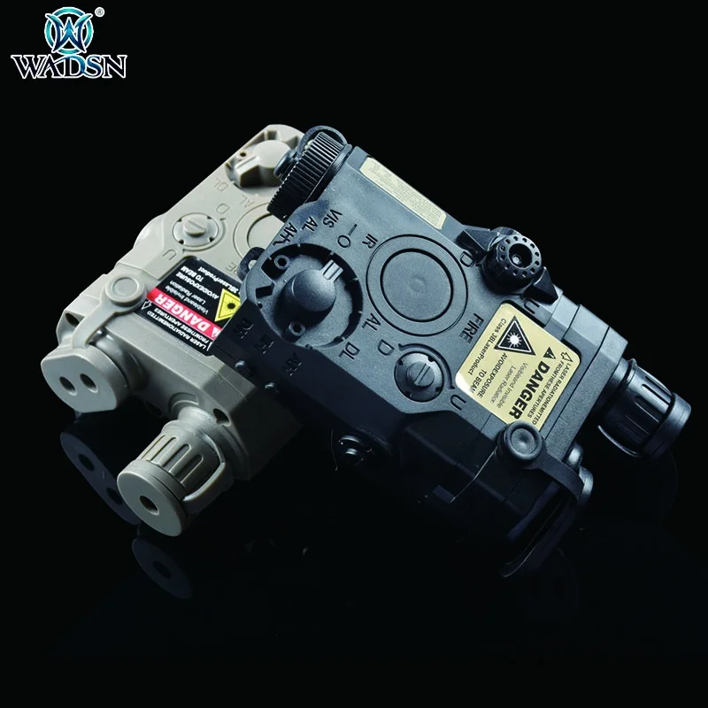WADSN Airsoft Tactical AN/PEQ-15 Green Red Laser & White Light Function Battery Box Flashlight Weapon Hunting Rifle Accessory