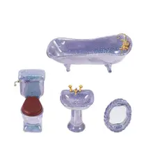 

1 Set Miniature Furniture Model Dollhouse Accessory Ceramic Bathroom Model