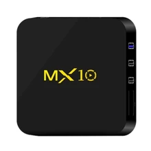 Mx10 Android 8.1 Tv Box 4Gb / 64Gb 3D 4K Supported Rk3328 Cpu / Usb 3.0 / Hdr10 / Vp9 / H.265 / Dlna / Miracast / Lan